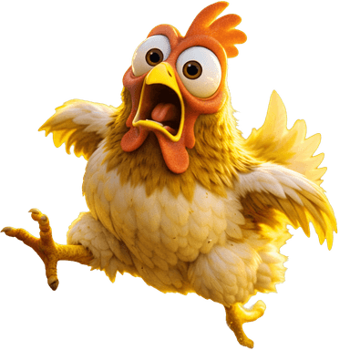 Cooked chicken mascot